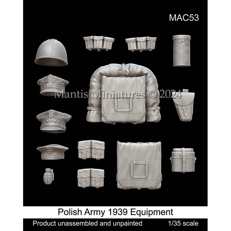 1/35 WWII Polish Army 1939 Infantry Equipment Set (14 Pieces)