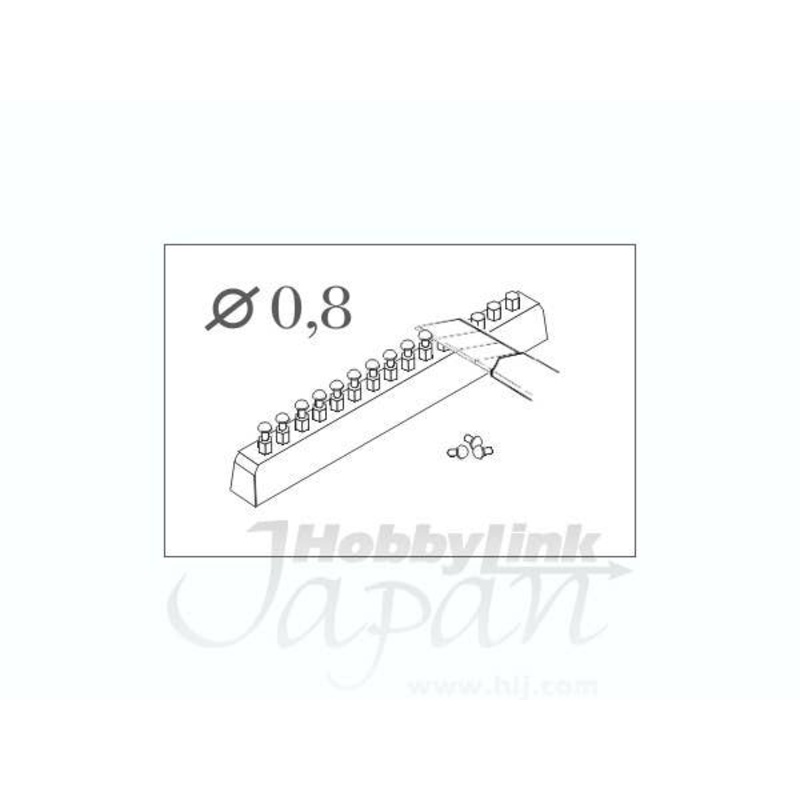 1/35 Button-head rivet calibre 0.8mm