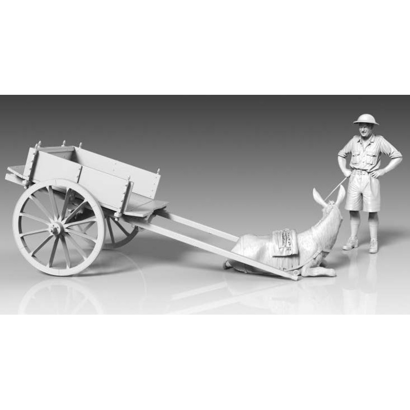 1/35 Donkey Sat Down with British WWII Soldier