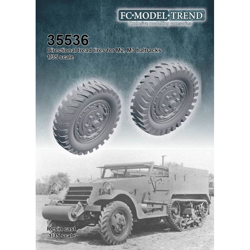 1/35 M2 / M3 Halftrack Directional Tire Set