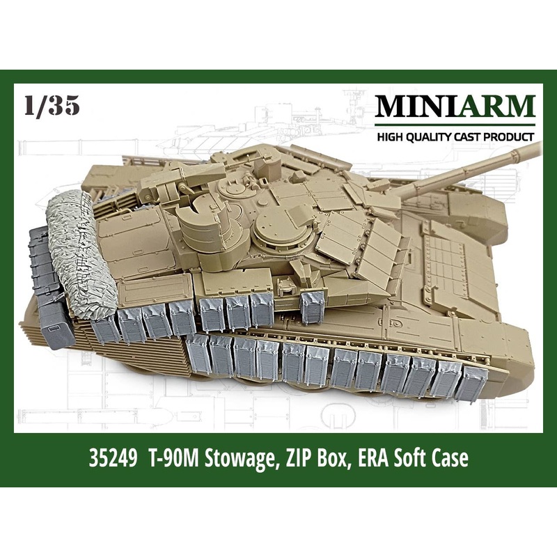 1/35 Modern Russia T-90M Main Battle Tank Cargo / Miscellaneous Box / Soft Case Type ERA (for Tiger Model)