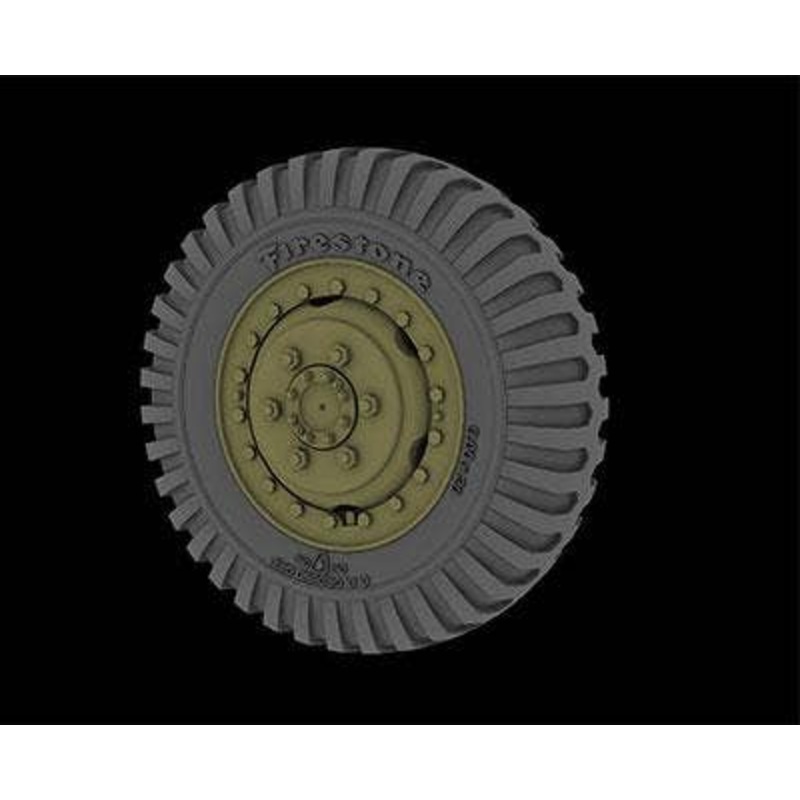 1/35 U.S. M8 Armored Vehicle Tire Wheel (Firestone)