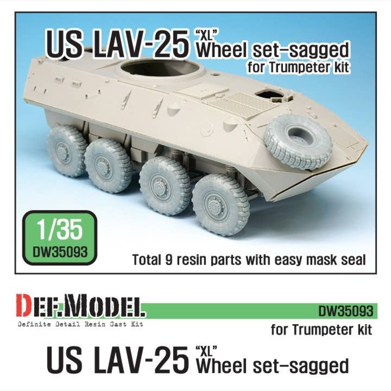 1/35 US LAV-25 XL Sagged Wheel Set (for Trumpeter)