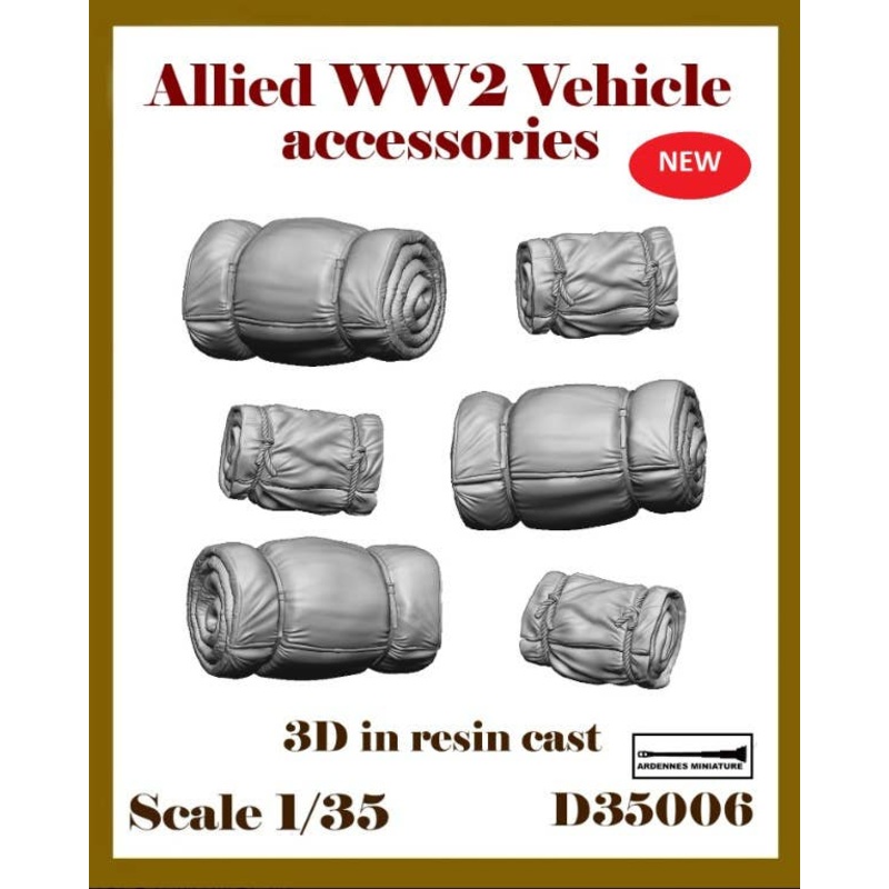 1/35 WWII British Rolled Blanket/Canvas Sheet Set (6pieces)