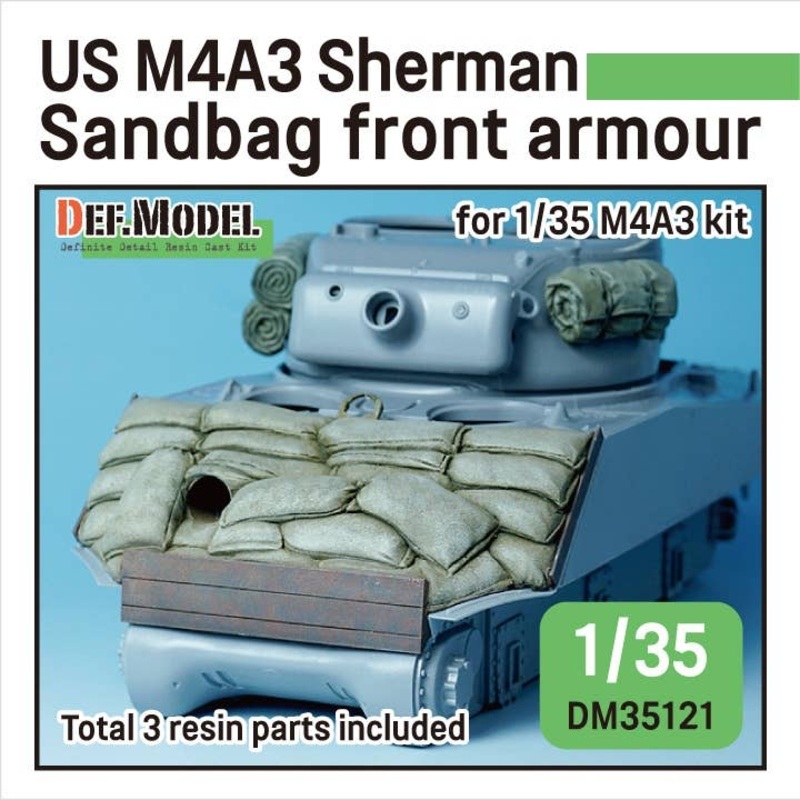 1/35 WWII US M4A2/A3 Sherman Sandbag 47 front Armour (for M4A2/A3 kit)