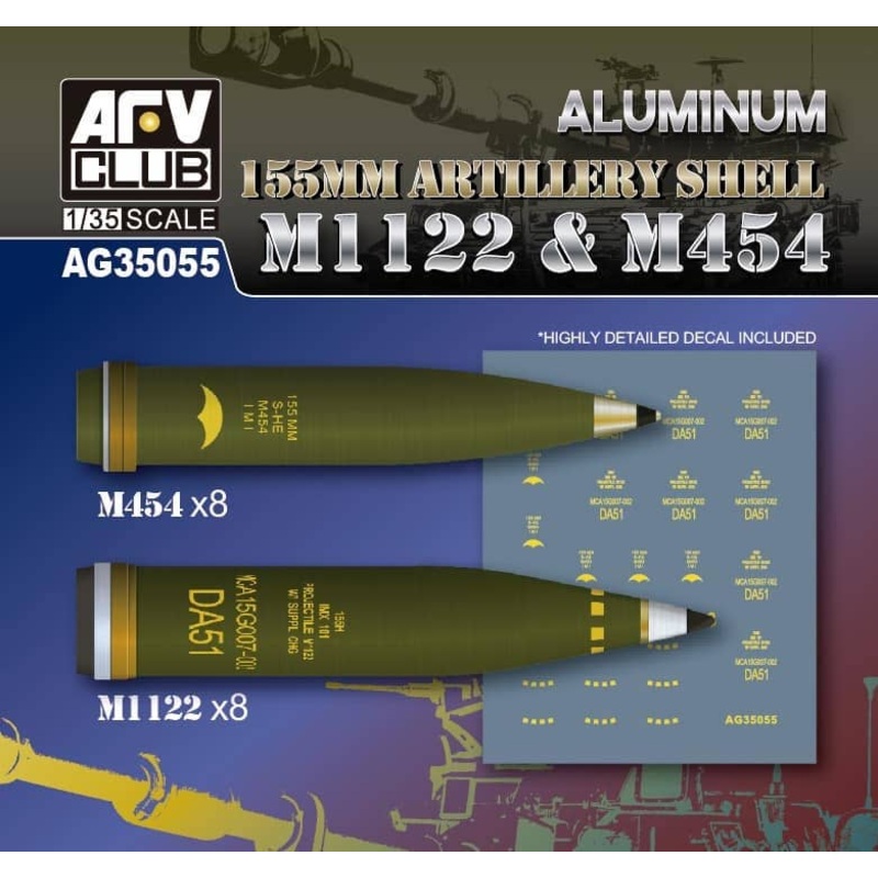 1/35 155mm Shell Set for M109A6 / M109A2 Made of Brass