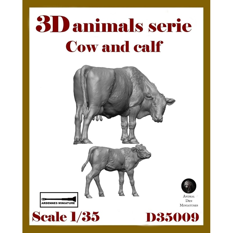 1/35 3D Animal Series - Cow And Calf