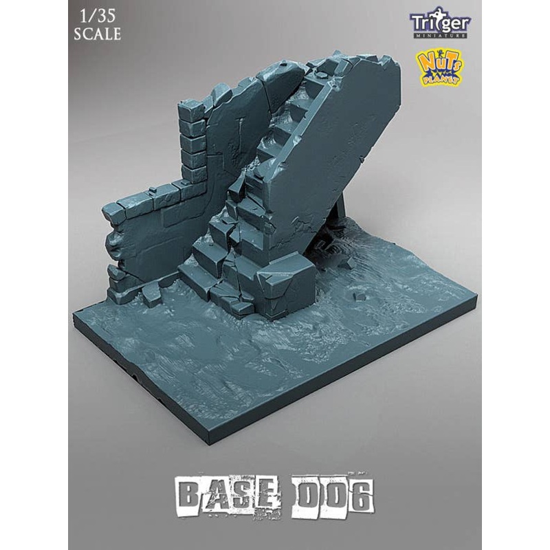 1/35 BASE 006 Wall With Collapsed Stairs