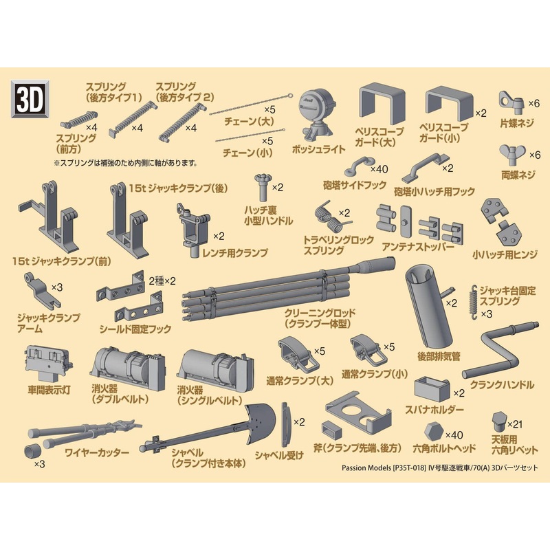 1/35 Jagdpanzer IV / 70(A) 3D Parts Set [for MM35381]
