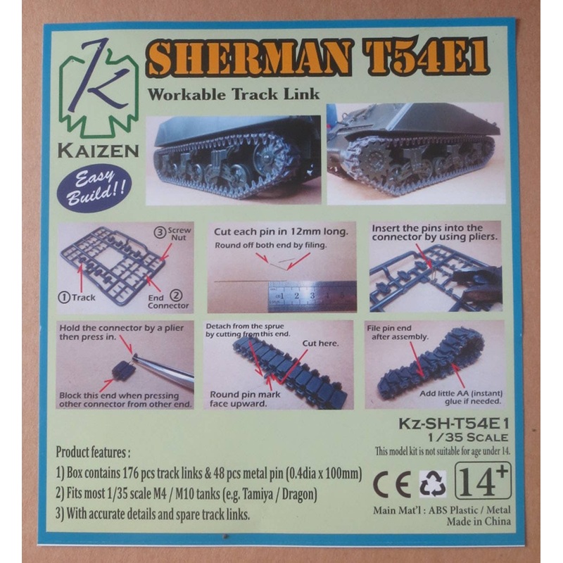 1/35 M4 Sherman T54E1 Workable Track Link