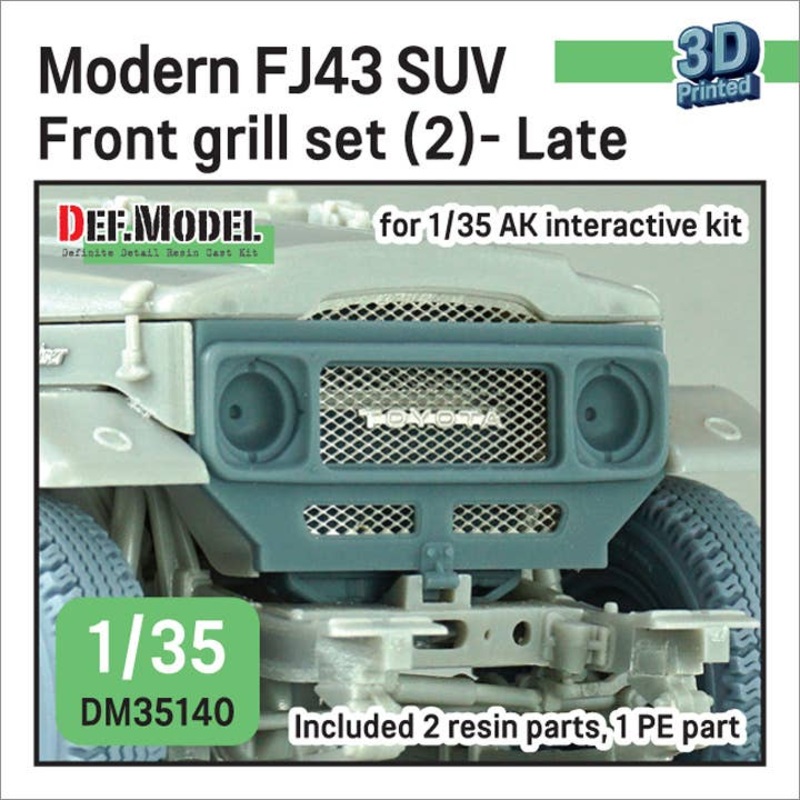 1/35 Modern FJ43 SUV front grill set (2)- Late (for AK interactive kit)