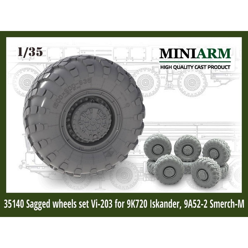 1/35 Modern Russian Vi-203 Sagged Wheel Late Model Set (for Trumpeter/Mon Model)