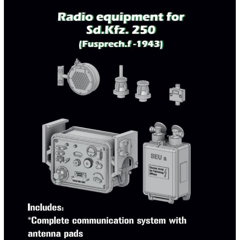 1/35 Radio equipment for Sd.Kfz. 250 (Fusprech.f-1943)