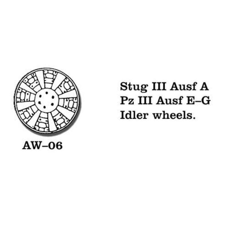 1/35 Stug III Ausf A, Panzer III Ausf E-G Idler Wheels