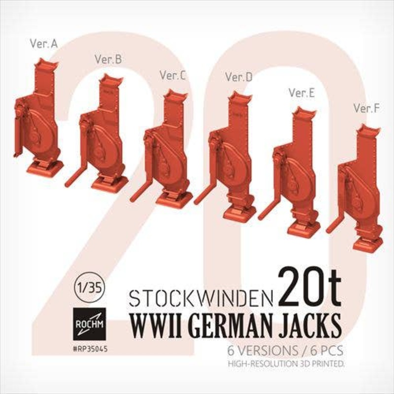 1/35 WW.II Germany 20t Tank Jack Set (6pcs)