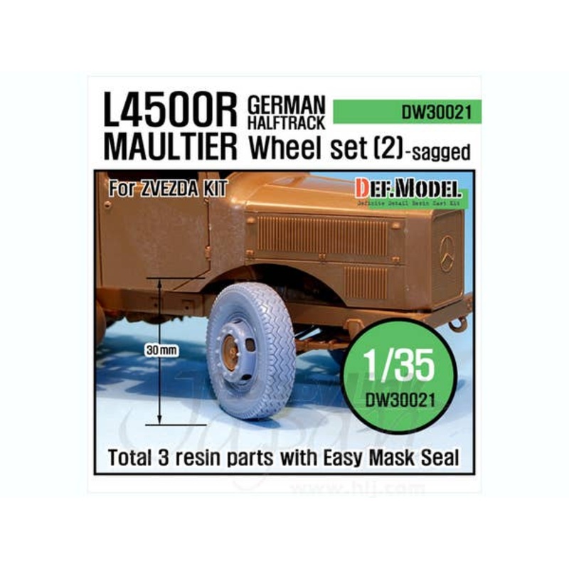 1/35 WW2 German L4500 R Maultier Wheel Set 2 (Zvezda)