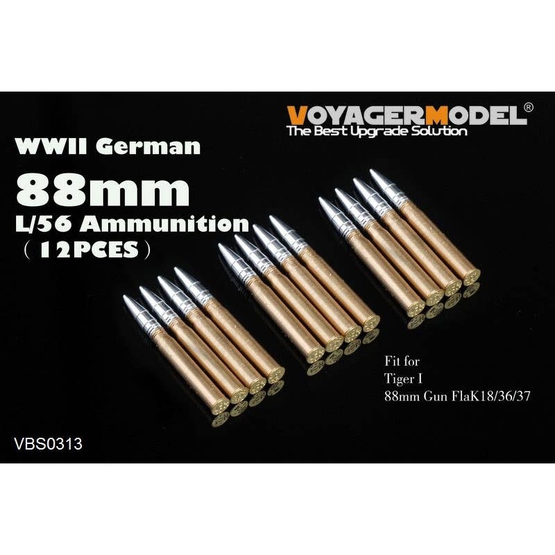 1/35 WWII German 88mm L/56 Ammunition For All