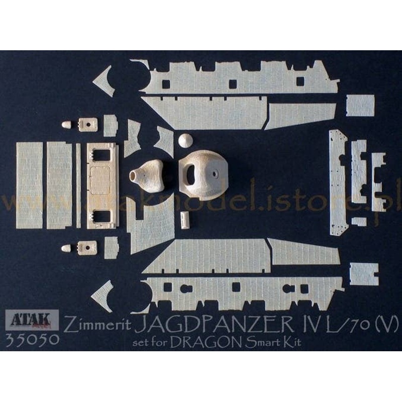 1/35 WWII Germany Jagdpanzer IV / 70 (V) Zimmerit Set for Lang (for Dragon Smart Kit)