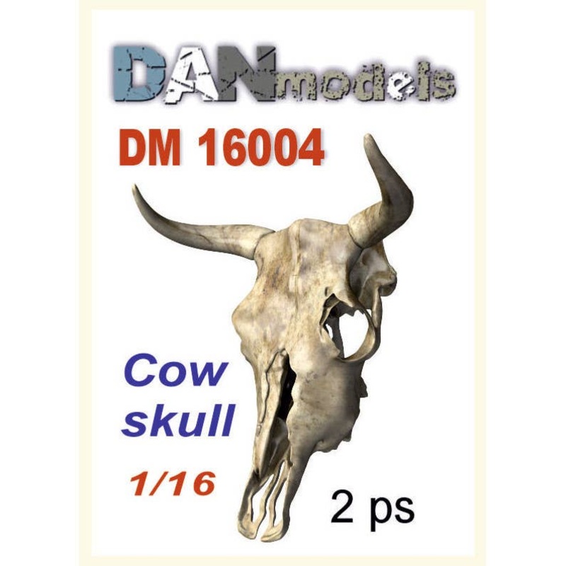 1/16 Cow skull, 2 pcs