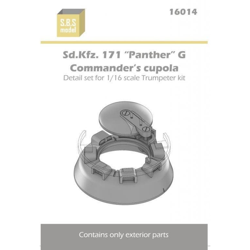 1/16 German Army Sd.Kfz.171 Panther G Type Commander Cupola for Trumpeter