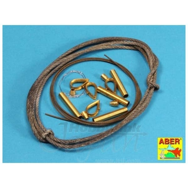1/16 Tow Cables & Track Cable w/Brackets for Tiger I, King Tiger & Panther