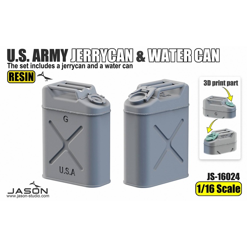 1/16 U.S. army jerrycan and water can