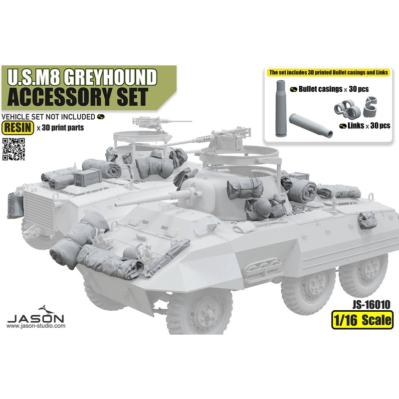 1/16 U.S.M8 Greyhound accessory set