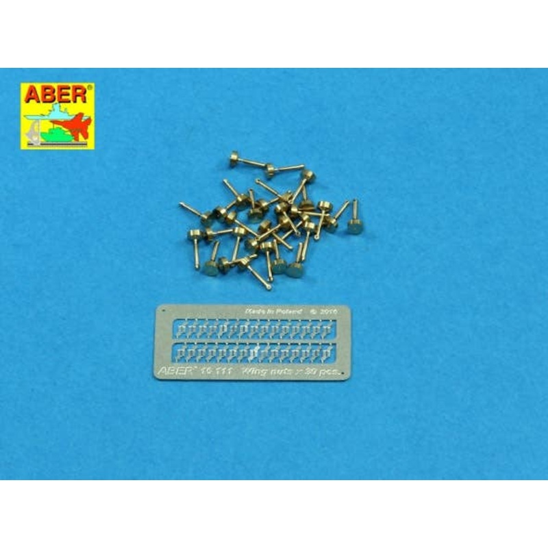 1/16 Wing nuts PE nuts with turned bolt 30pcs