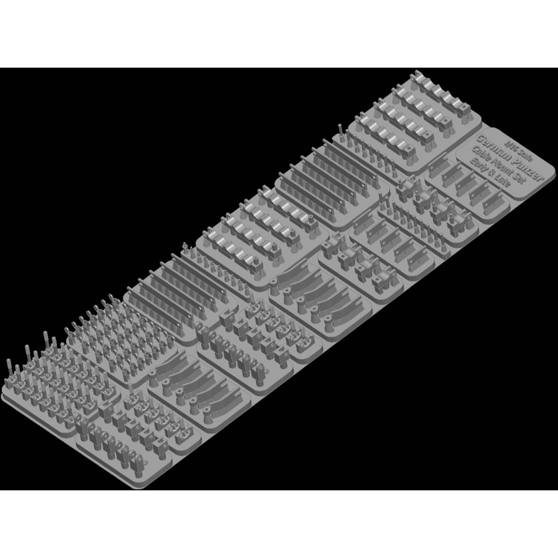 1/16 WWII German Army Tank Cable Mount Set