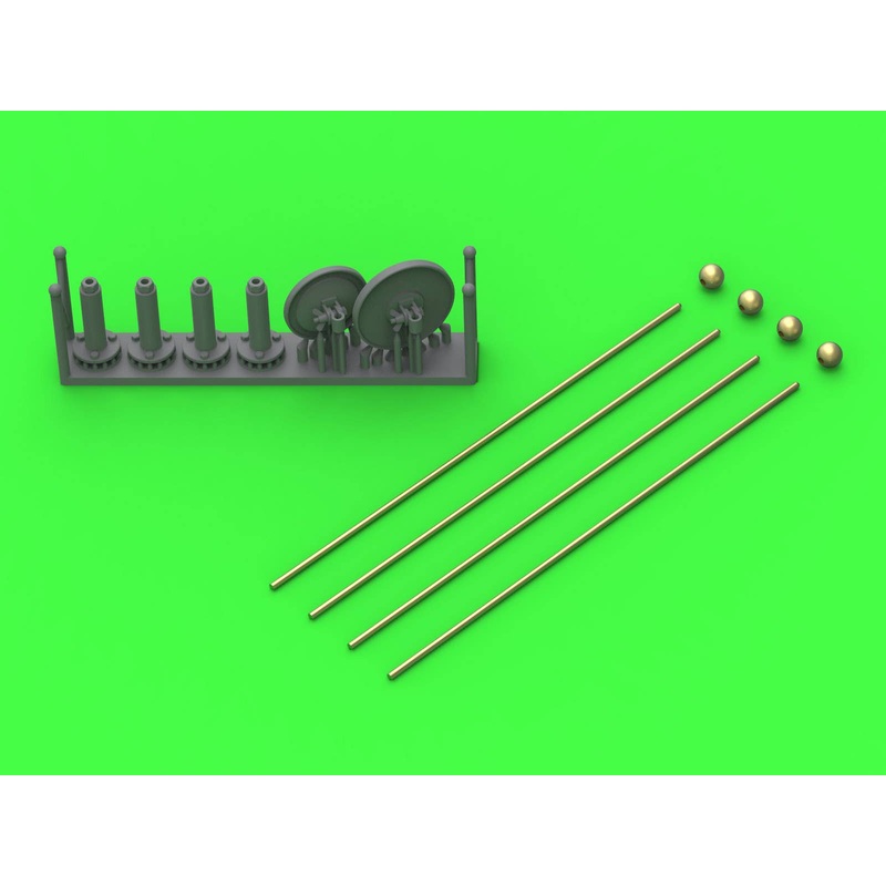 1/16 WWII German vehicle width pole long type for Sd.Kfz.234 (4pcs)