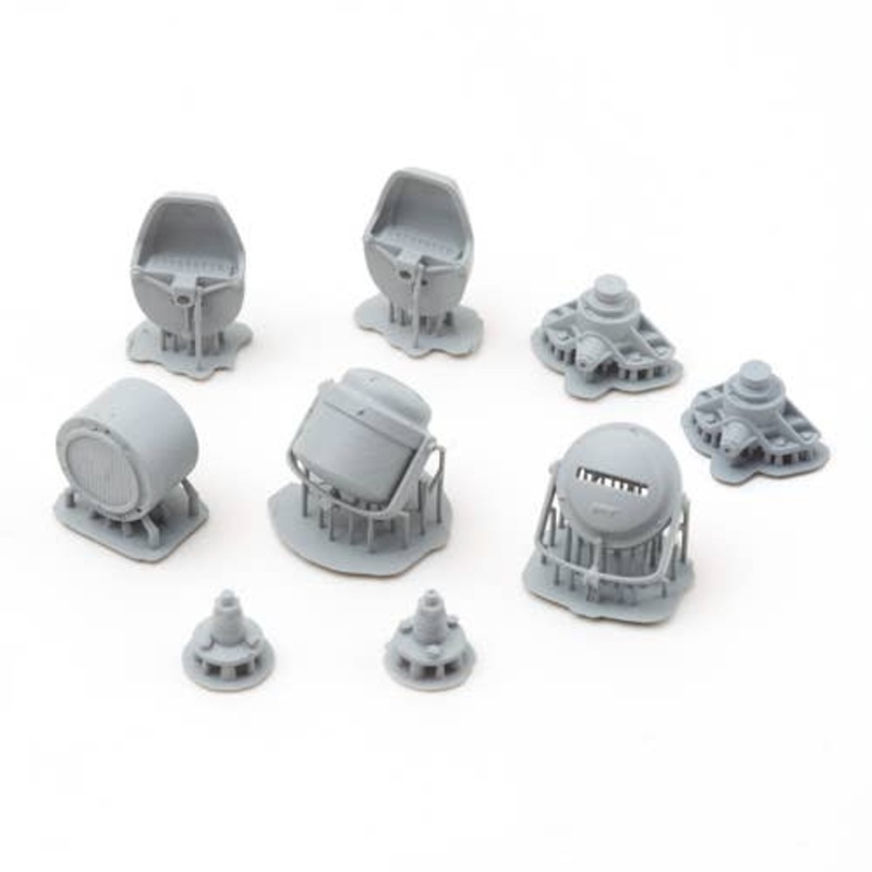 1/16 WWII Germany Bosch Light / Notek Light Headlight Set (4pcs / 3D Printed)