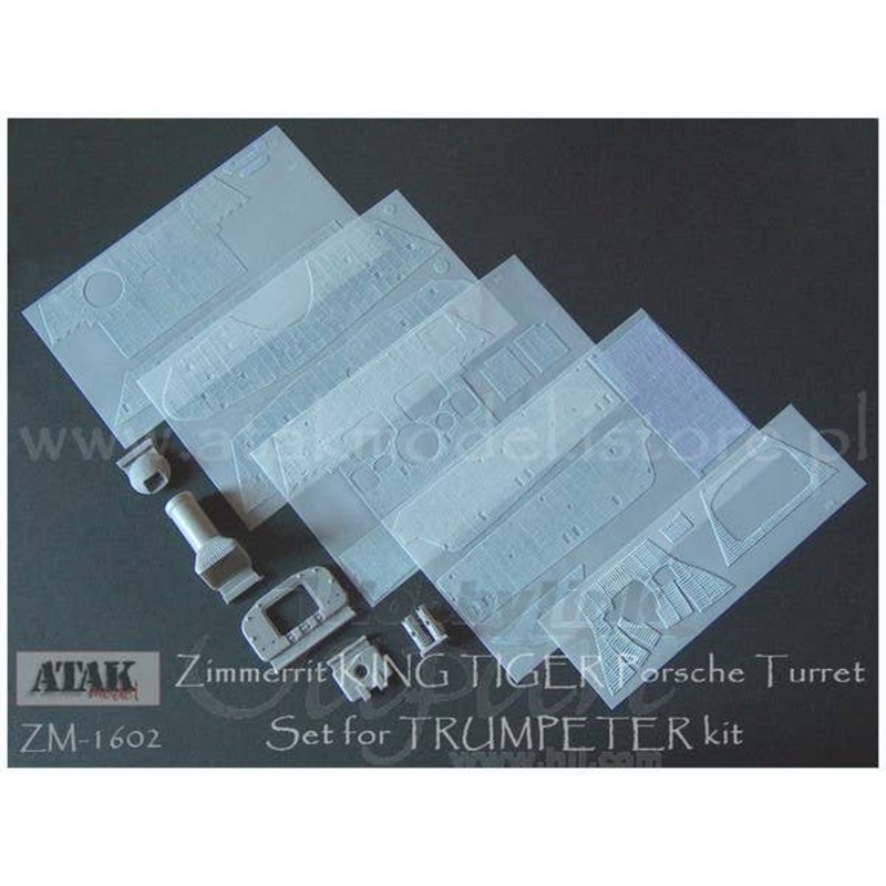1/16 Zimmerit King Tiger Porsche Turret (for Trumpeter)