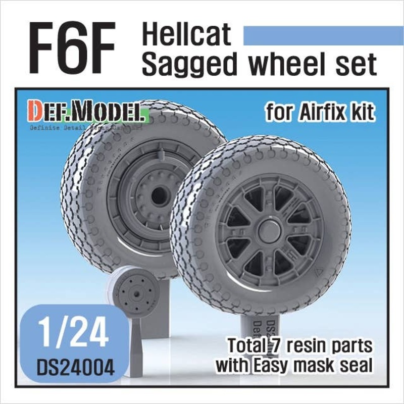1/24 F6F Hellcat Sagged Wheel Set (for Airfix)