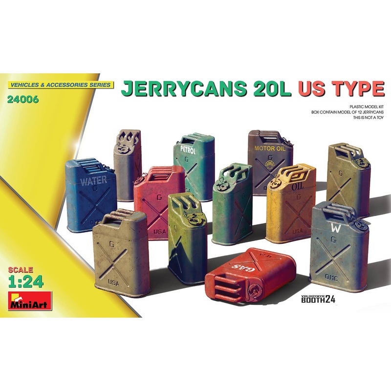1/24 Jerrycans 20L US Type