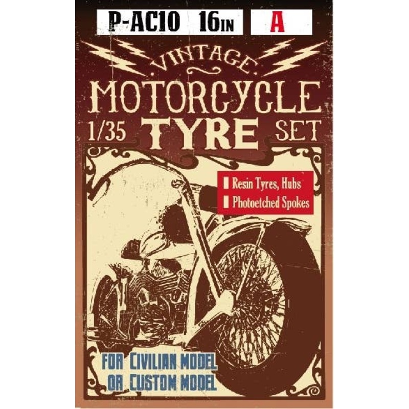 1/35 16inch Vintage Motorcycles Tire for civilian type A