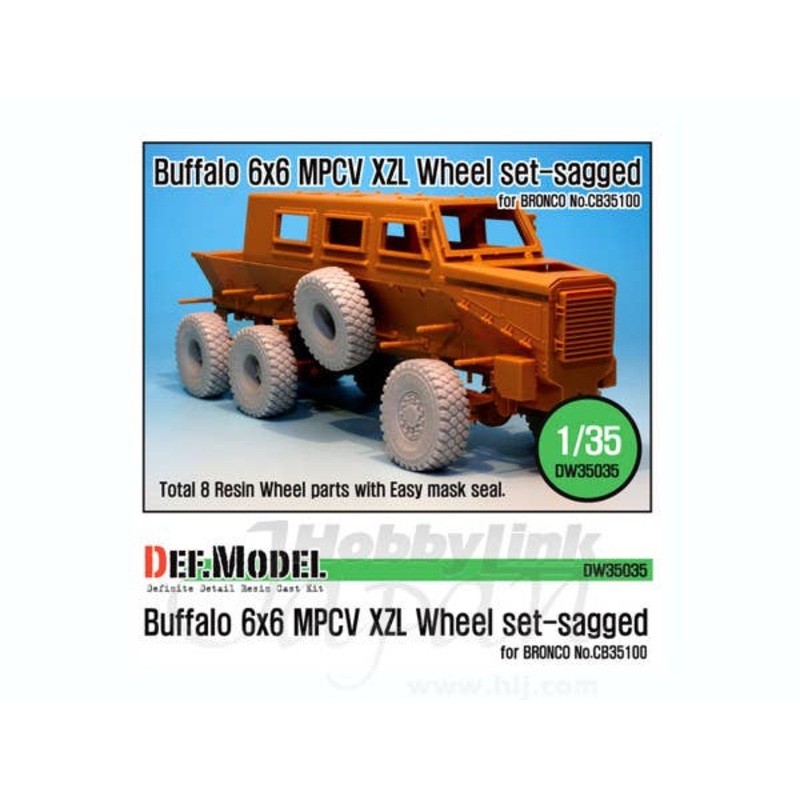 1/35 Buffalo 6x6 MPCV Mich. XZL Sagged Wheel Set (Bronco)