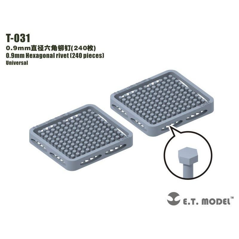 0.9mm Hex Rivet (240pcs)