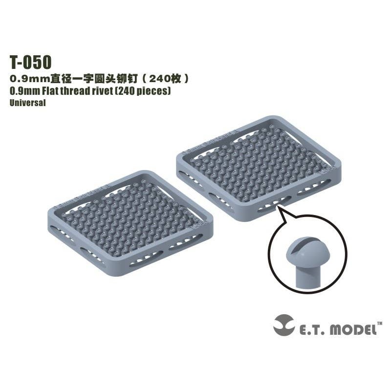 0.9mm Round Screw Rivet (240pcs)