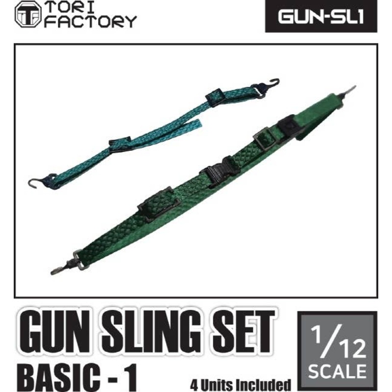 1/12 Gun Sling Set Basic 1 (4 Pieces)