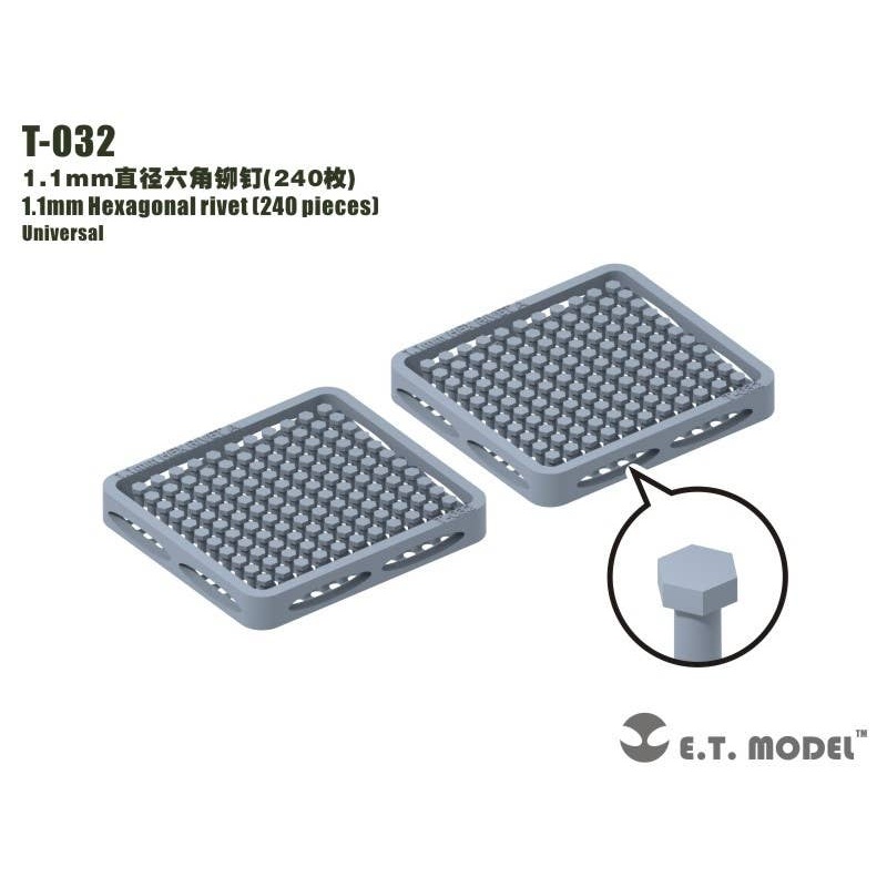 1.1mm Hex Rivet (240pcs)