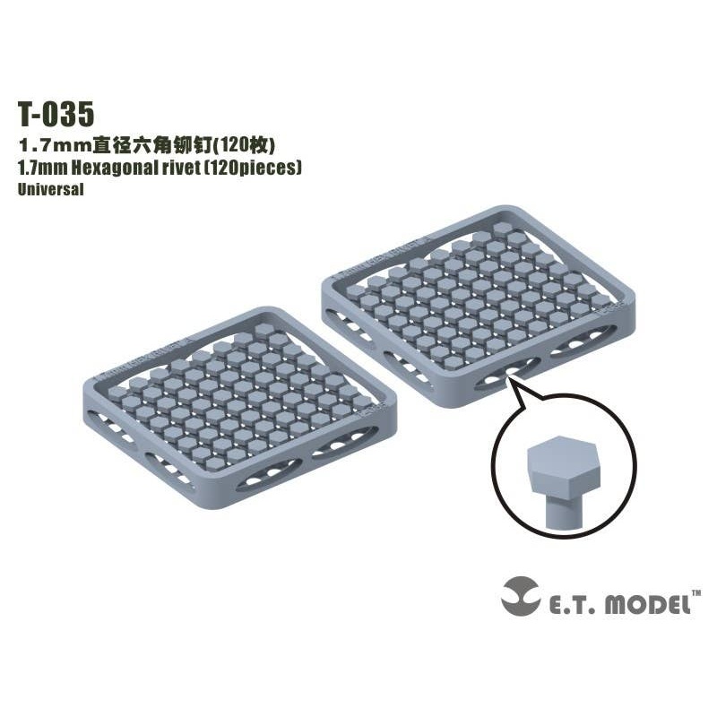 1.7mm Hex Rivet (120pcs)