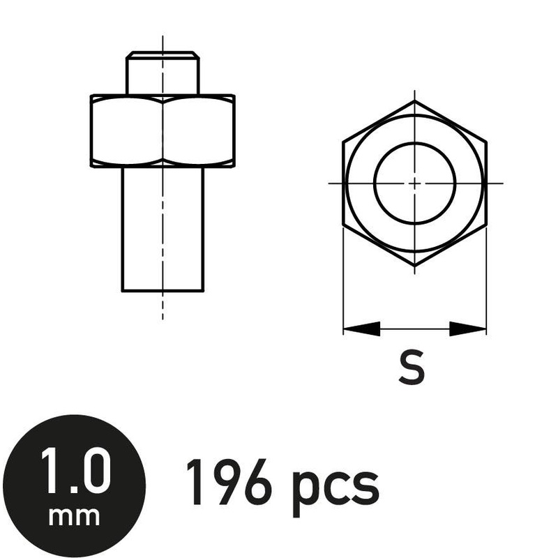 Hexagonal Nut 1.0 mm