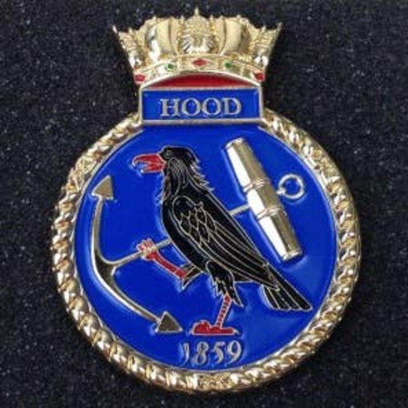 HMS BC Hood Metal Badge H:55mm