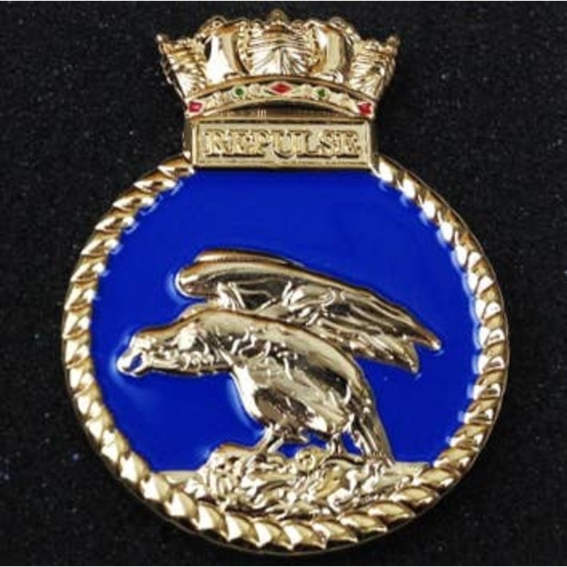 HMS BC Repulse Metal Badge H:55mm