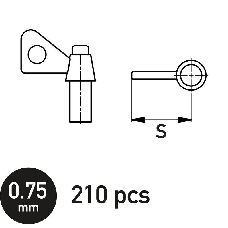Single Wing Nut 0.75 mm