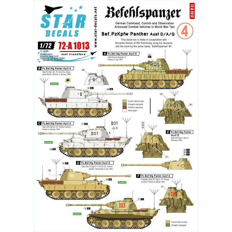 1/72 Befehlspanzer #4 - Bef.Pz. Panther Ausf D/A/G
