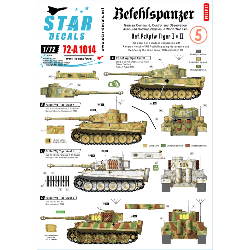 1/72 Befehlspanzer # 5 Bef.Pz.Kpfw Tiger I and Tiger II