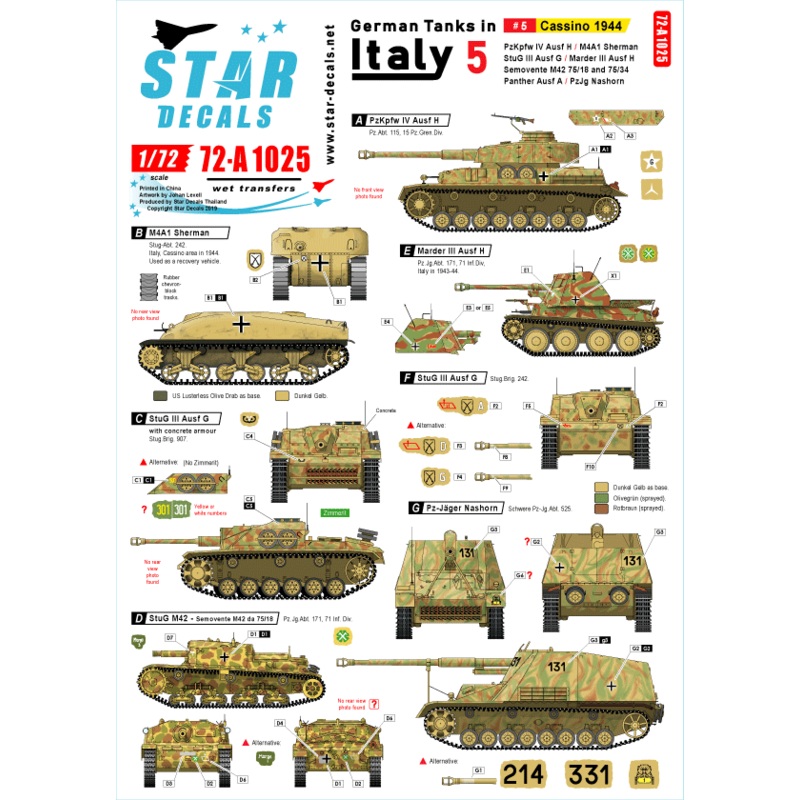 1/72 German Tanks in Italy #5 Battle for Cassino 1944