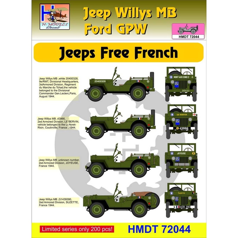 1/72 Jeep Willys MB/Ford GPW: Free France Jeeps