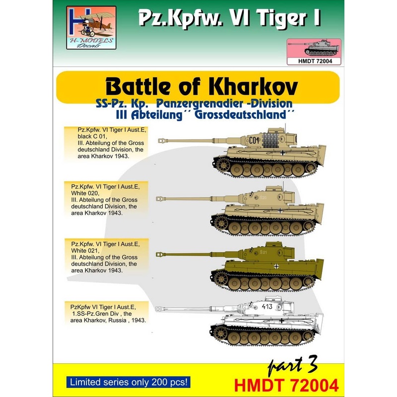 1/72 Pz.Kpfw.VI Tiger I Battle of Kharkov (SS-Pz.Kp. "Grossdeutschland"), Pt.3